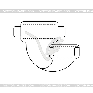 Подгузник. Детские подгузники. детские трусы illustrati - иллюстрация в векторном формате