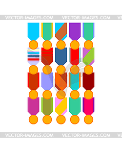 Orders and medals set. honor - vector clip art