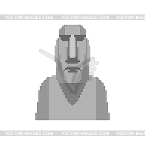 Moai emoji majestic item for contest 0 pixel art