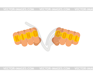 Cool king gold finger ring - vector clipart