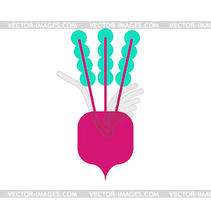 Beet cartoon . Beetroot natural Vegetable illustr - vector clip art