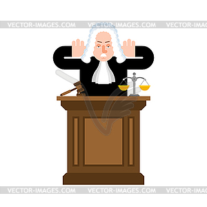 Deaf judge. Magistrate does not hear. bribery - vector clipart