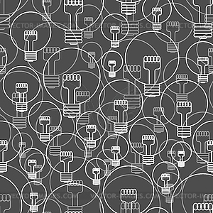 Light bulb pattern seamless. background Retro - vector image