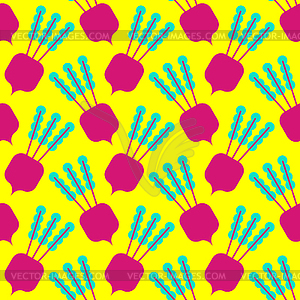 Beet cartoon pattern seamless. Beetroot natural - vector clipart