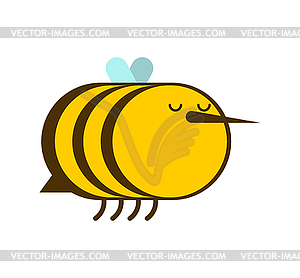 Cartoon cute bee . honeybee - color vector clipart