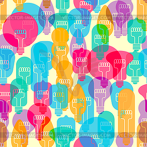 Light bulb pattern seamless. background Retro - vector clipart