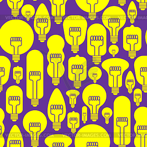 Light bulb pattern seamless. background Retro - vector image