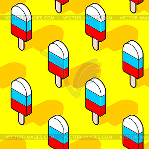 Russian ice cream pattern seamless. National desser - vector clip art