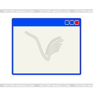 Window interface template. windows browser blank - vector clipart