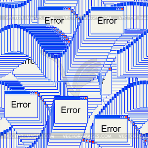 Error Window interface pattern seamless. windows - vector clipart