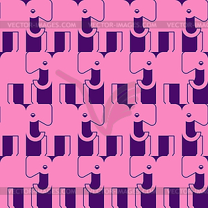 Elephant Geometric pattern seamless. Elephants - vector image