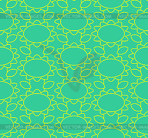 Chamomile cartoon pattern seamless. Baby fabric - vector clip art