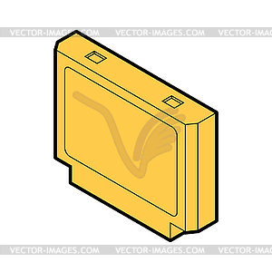 Video game cartridge . Retro TV game 8bit - vector clipart