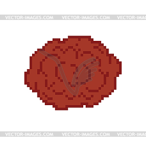 Meatball pixel art. meatballs 8 bit. pixelated food - vector clip art