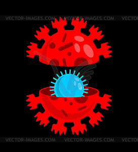 Coronavirus mutation. evolution of COVID-19. new - vector image