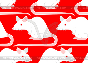 White laboratory mouse pattern seamless. - vector image