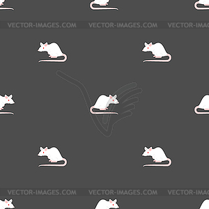 White laboratory mouse pattern seamless. - royalty-free vector image