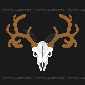 Deer skull . Moose skeleton head - vector EPS clipart