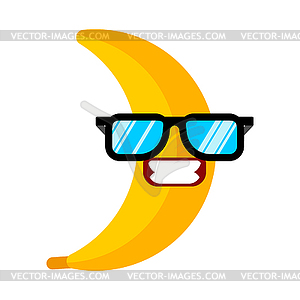 Banana with glasses . Banana cool - vector image