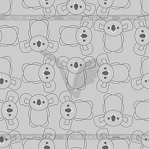 Koala cartoon pattern seamless. Australian marsupia - vector EPS clipart