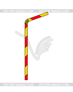 Cocktail tube . Drink tube - vector image