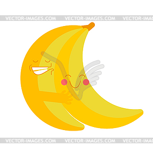 Banana sex. Bananas intercourse. Fruits - vector clipart