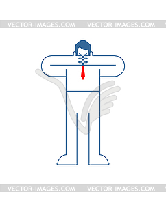 Surprised man. suddenness businessman. concept of - vector clip art