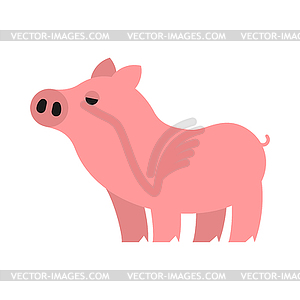 Piglet . Pink Pig. Farm animal - vector clip art