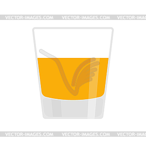 Виски в стекле. Алкоголь - изображение в векторном формате