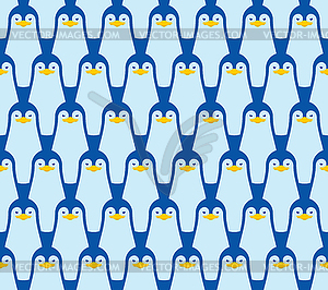 Penguin pattern seamless. flightless seabird - vector image