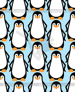 Penguin pattern seamless. flightless seabird - vector image