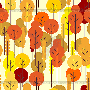 Autumn forest pattern seamless. Autumn background. - vector clipart