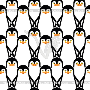 Penguin pattern seamless. flightless seabird - vector image