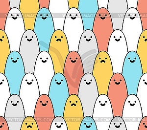 Ghost pattern seamless for halloween party - vector clipart / vector image