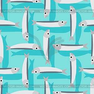 Herring pattern seamless. fish background. Baby - vector image