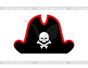 Pirate hat . Filibuster cap - vector clipart