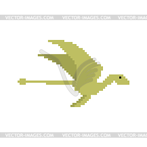 Птерозавр пиксель арт динозавр. пиксельный Древний - рисунок в векторном формате