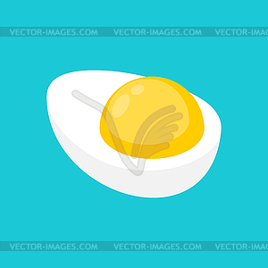 Boiled egg. Half an egg . food - royalty-free vector image