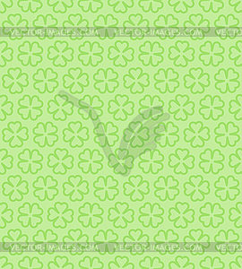 Shamrock pattern seamless. Clover background. - vector clip art