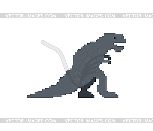 Tyrannosaur pixel art dinosaur. pixelated Ancient - vector image