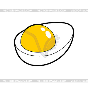 Boiled egg. Half an egg . food - vector image