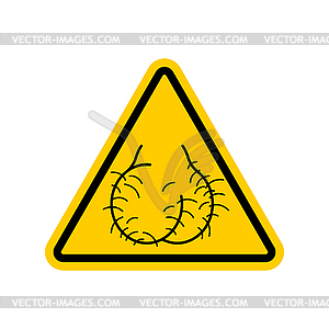 Attention masculine. Warning yellow road sign. - vector clip art