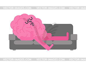 Sleeping brain . Brains go to sleep - royalty-free vector image