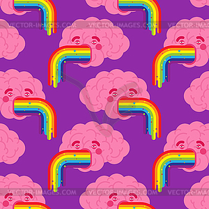 Dizziness background. Brain vomit rainbow pattern - vector clipart