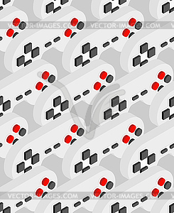 Joystick pattern seamless. Gamepad background. - royalty-free vector clipart