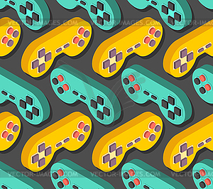 Joystick pattern seamless. Gamepad background. - vector clip art