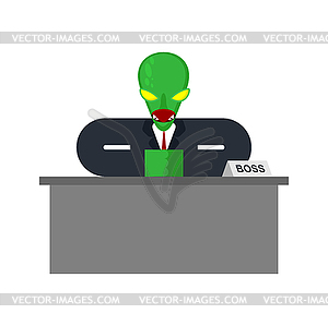 Reptilian boss. conspiracy theory and capture of - vector clip art