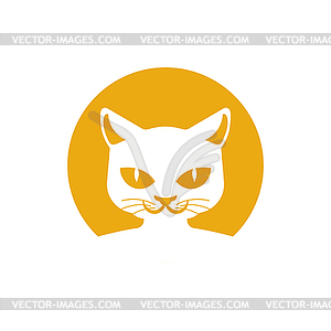 Cat User profile icon. Avatar forum symbol. - vector clip art