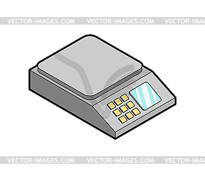 Jewelry scales . kitchen scales - vector clipart