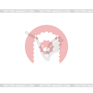 Значок профиля пользователя Lama Alpaca. Аватар форум - клипарт в векторном формате